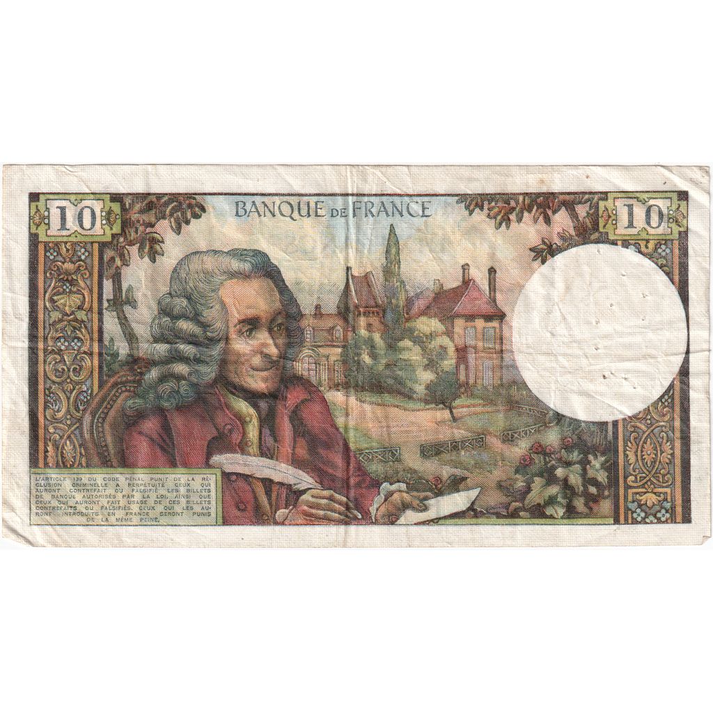 Frankrijk, 10 Francs, Voltaire, 1973-01-04, M.866, TTB