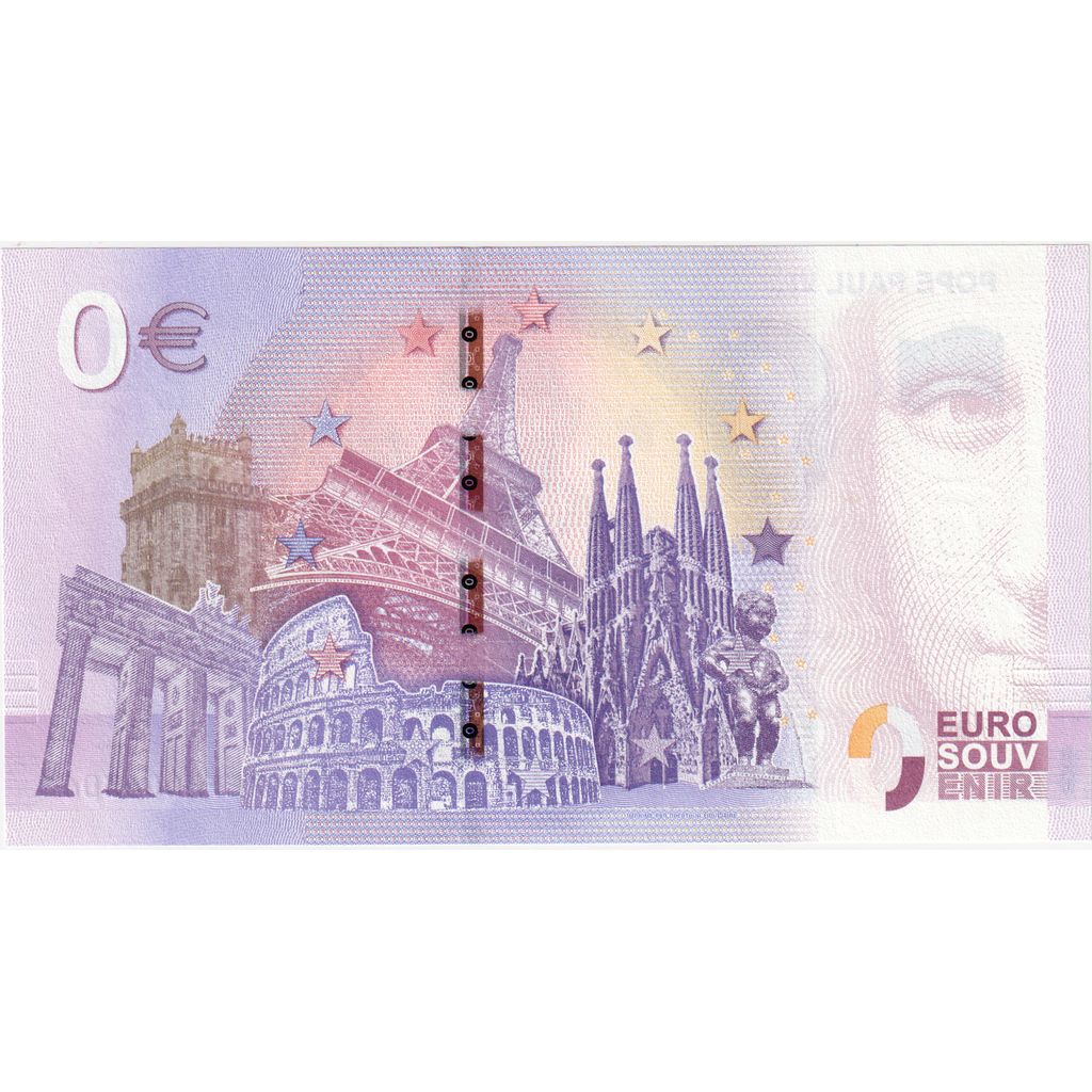 Vatican, Tourist Banknote - 0 Euro, Vatican - Italy - Le Pape Paul VI, 2019, UNC