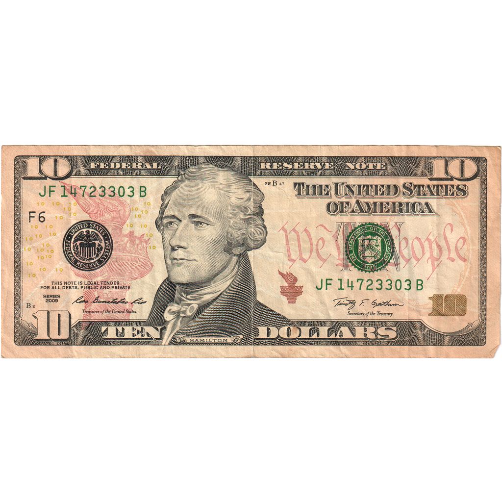 États-Unis, 10 Dollars, TTB