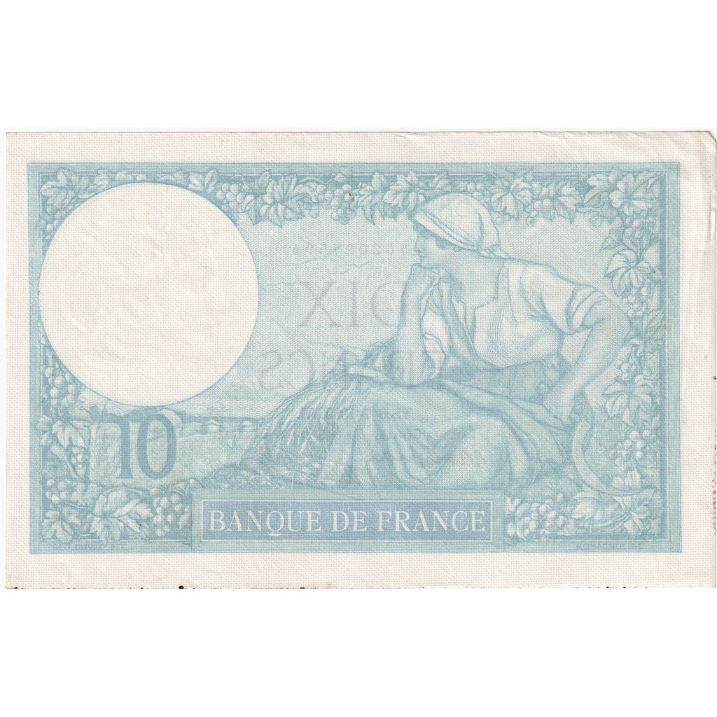 France, 10 Francs, Minerve, 1939-07-06, C.70482, AU(55-58)