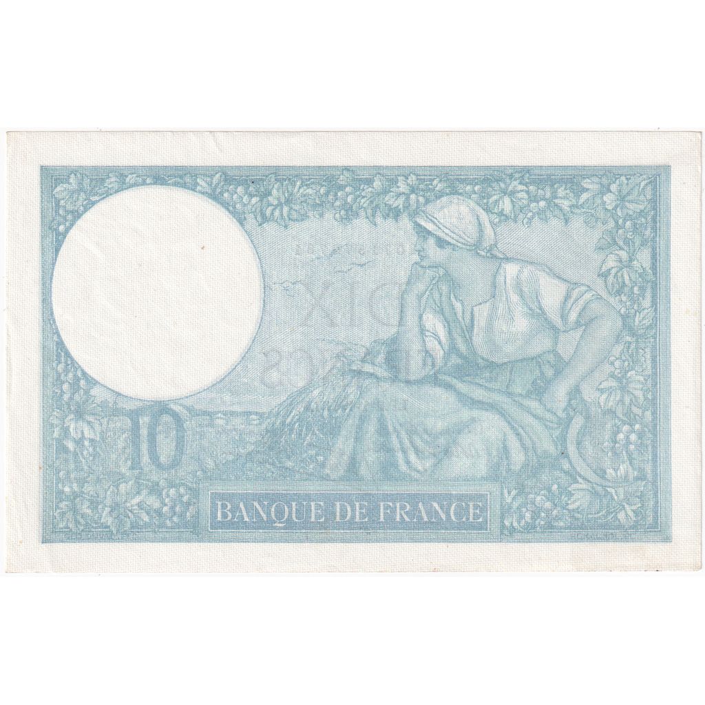França, 10 Francs, Minerve, 1941-01-02, V.82863, UNC(63)