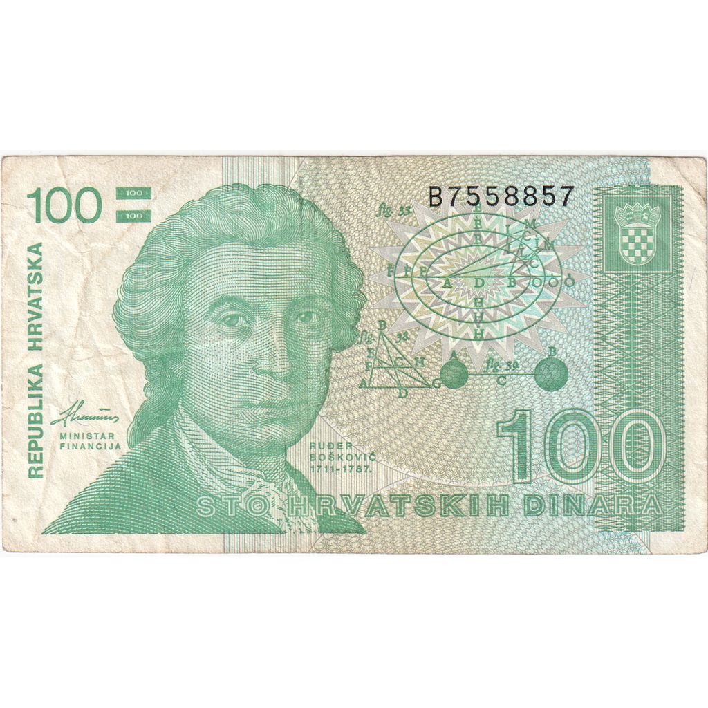 Kroatië, 100 Dinara, 1991-10-08, TB