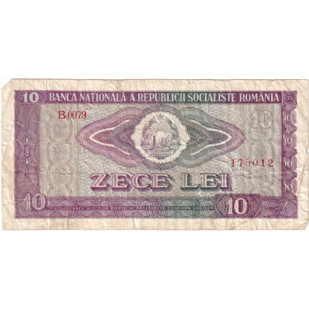 Roménia, 10 Lei, VF(20-25)