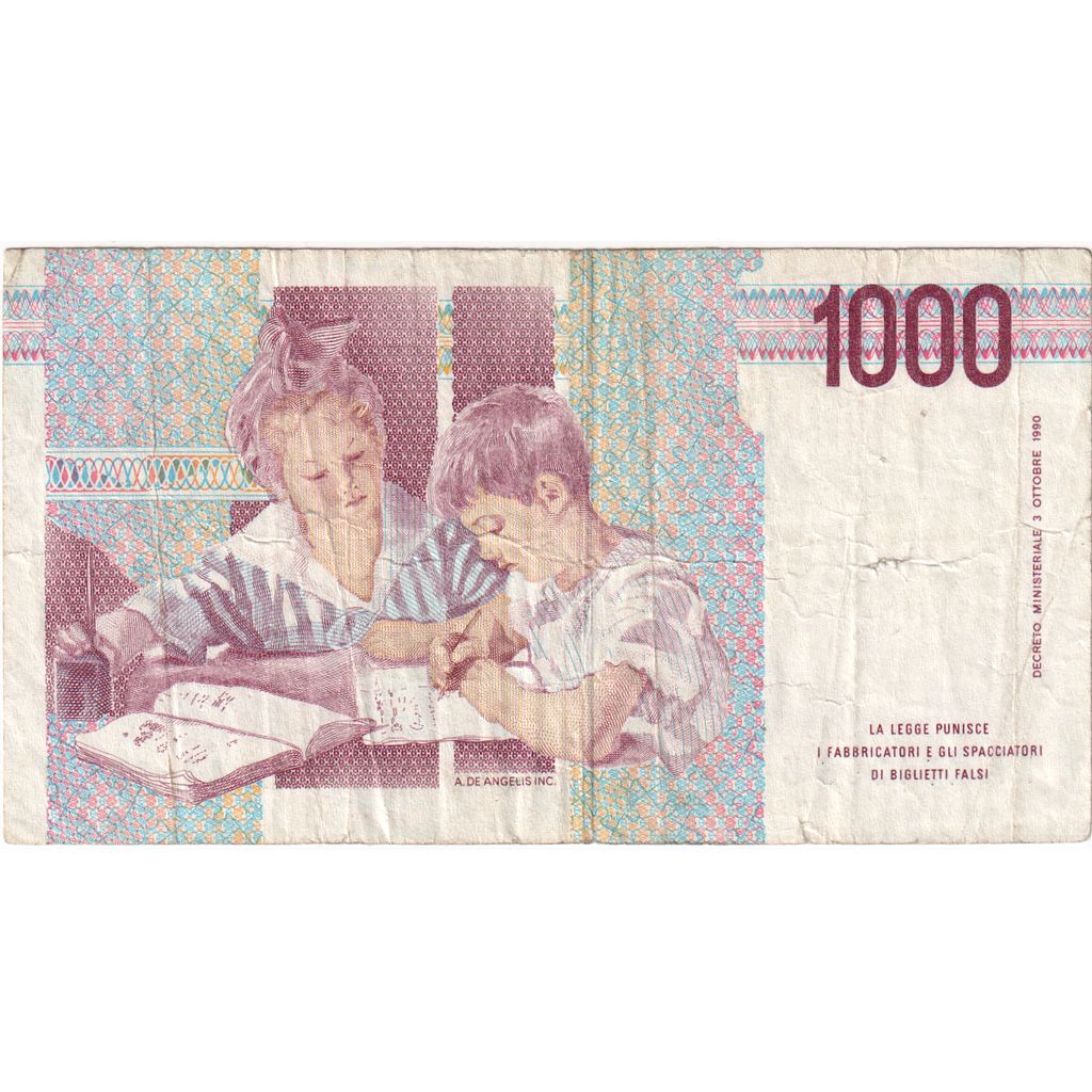 Itália, 1000 Lire, VF(20-25)