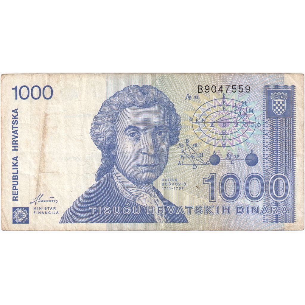 Croatia, 1000 Dinara, VF(30-35)