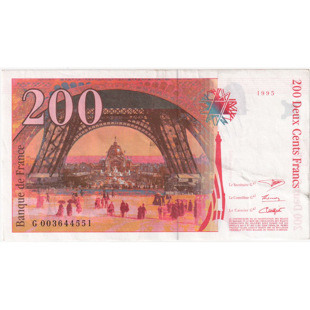 Frankreich, 200 Francs, Eiffel, G003644551, VZ
