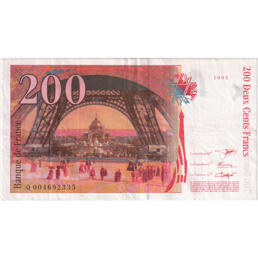 Frankrijk, 200 Francs, Eiffel, Q004692335, TTB