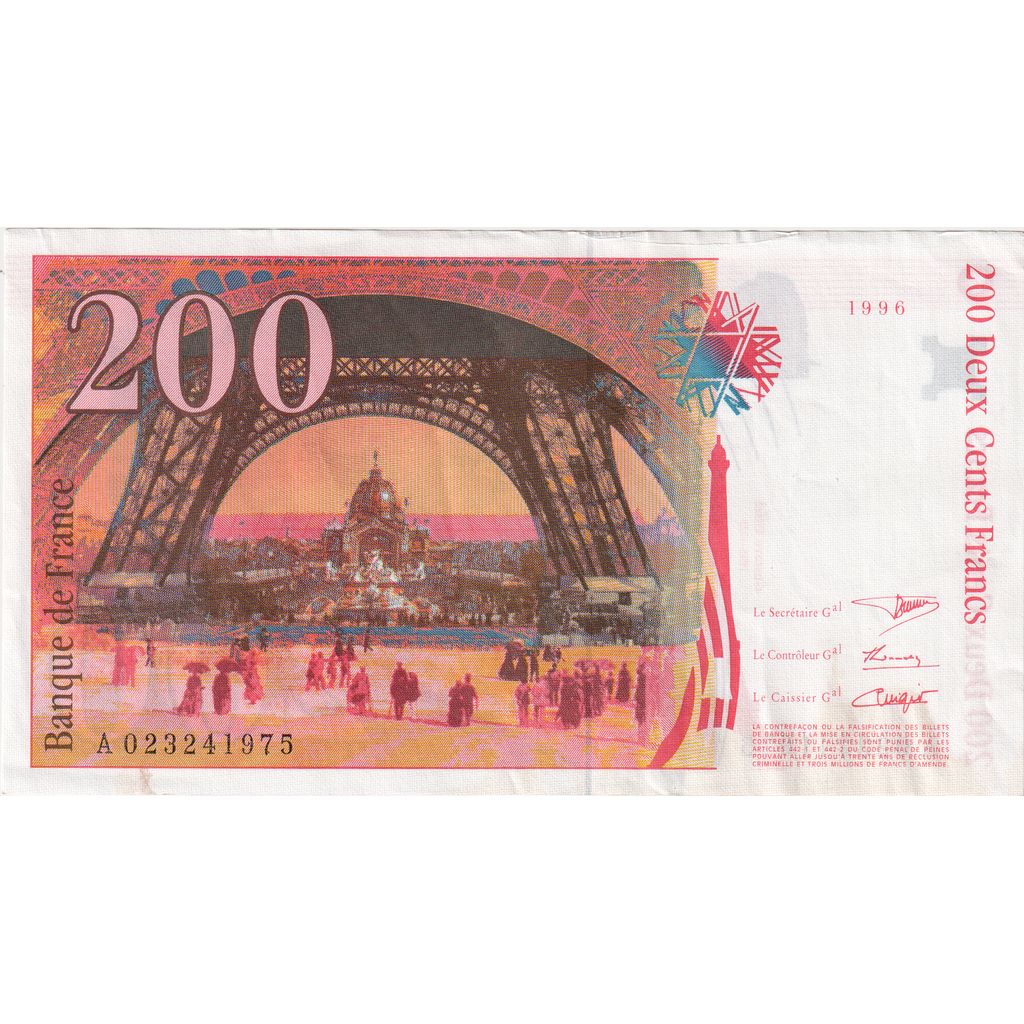 Frankreich, 200 Francs, Eiffel, A023241975, SS