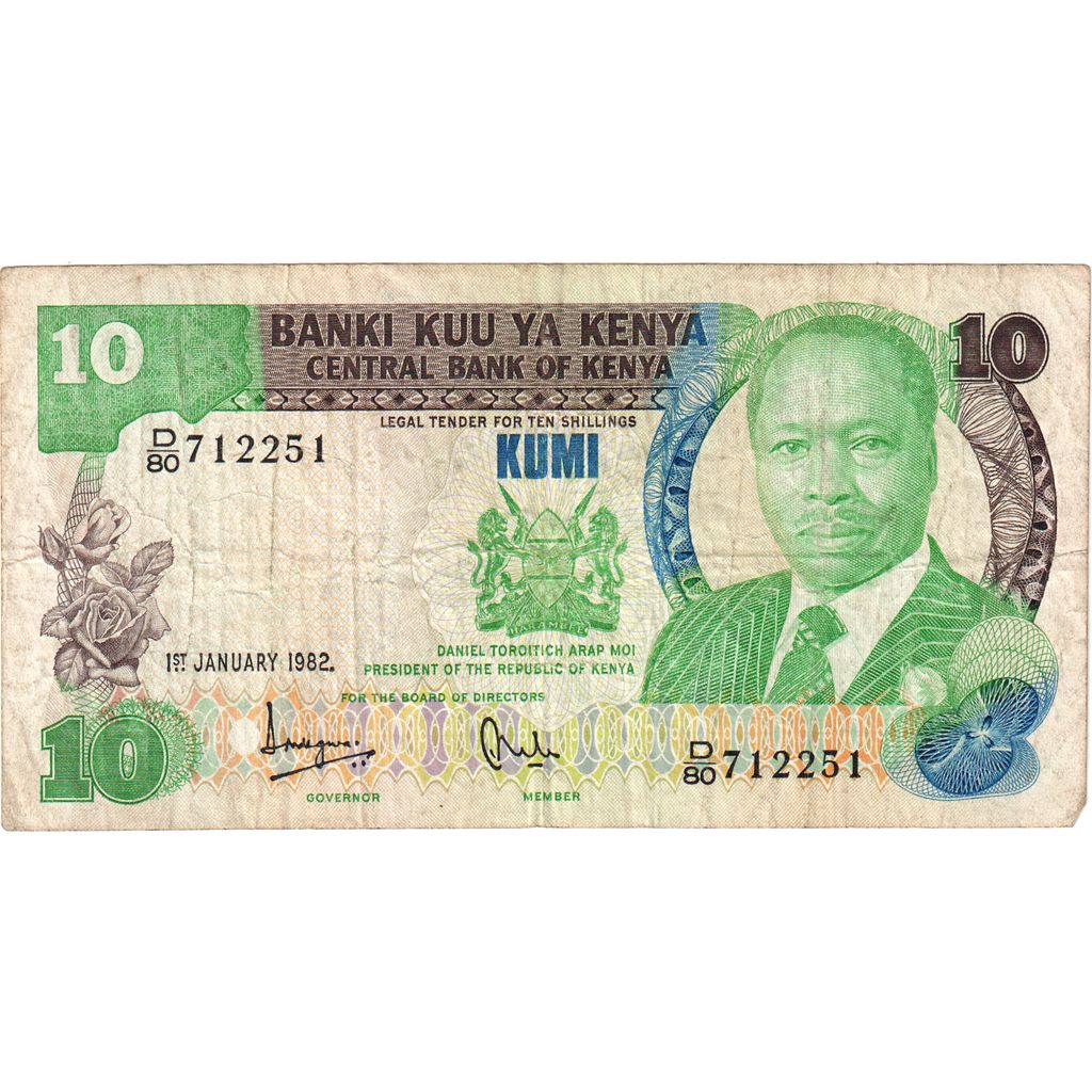 Kenya, 10 Shillings, 1982-01-01, EF(40-45)