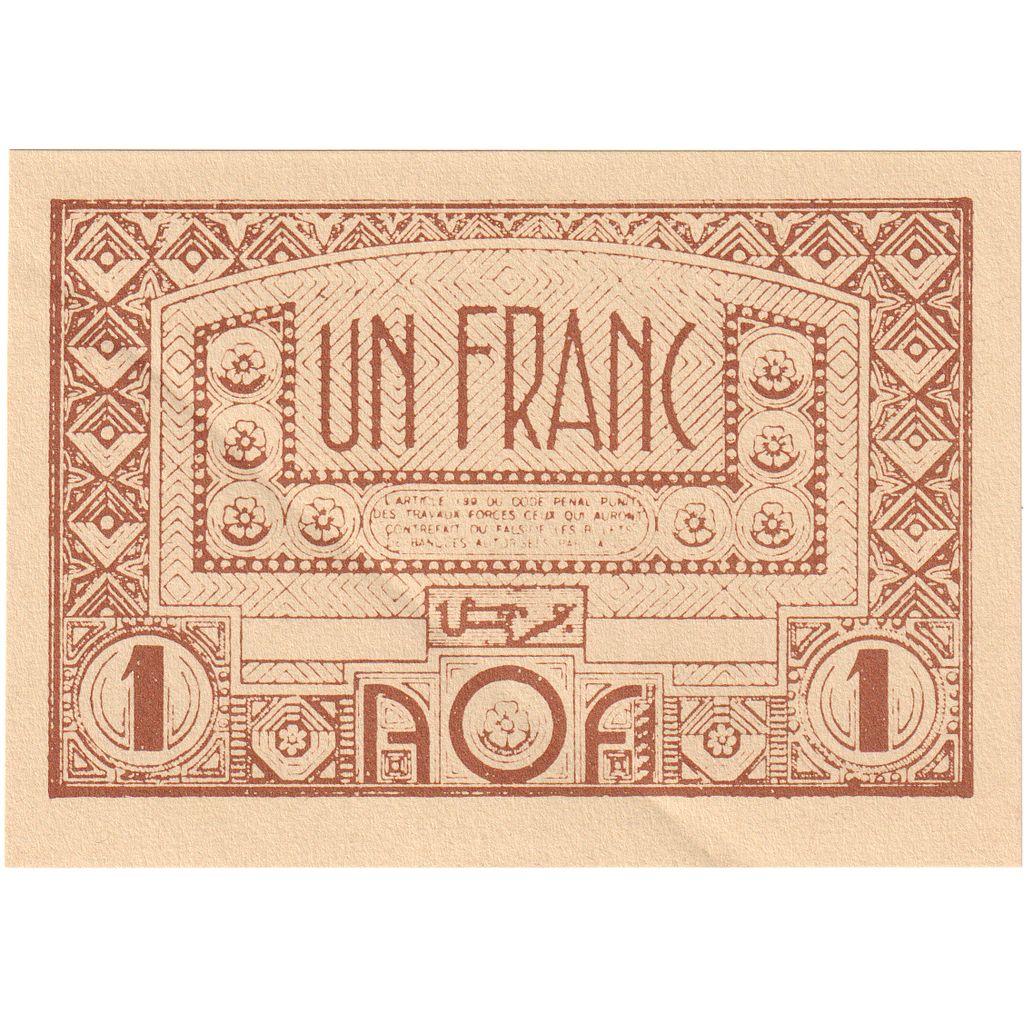 África oriental francesa, 1 Franc, SC