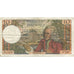 France, 10 Francs, Voltaire, 1972, 1972-03-02, VF(20-25), Fayette:62.55, KM:147d