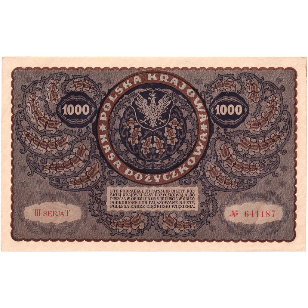 Poland, 1000 Marek, 1919-08-23, AU(55-58)