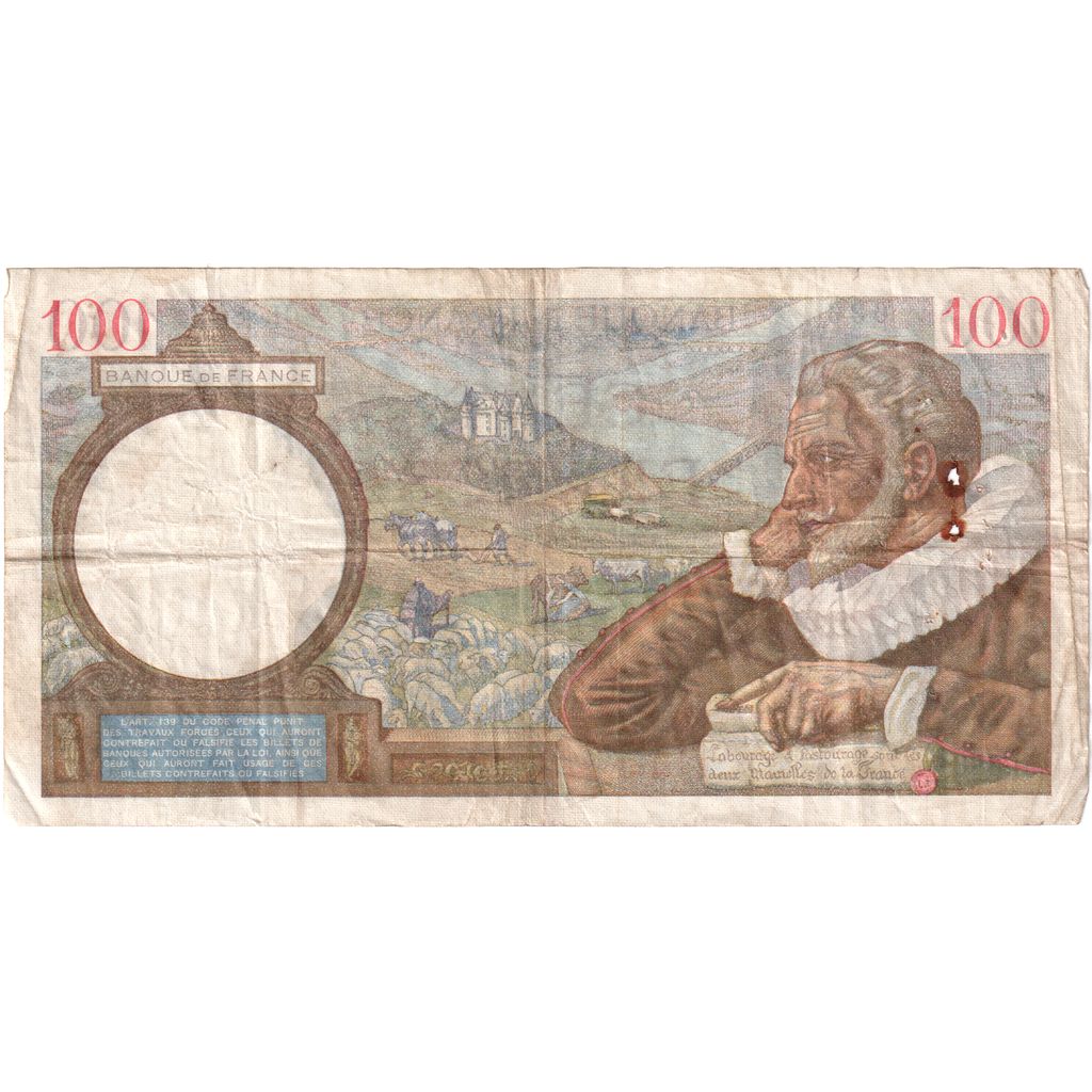 Francia, 100 Francs, Sully, 1939-10-26, H.3864, BC+