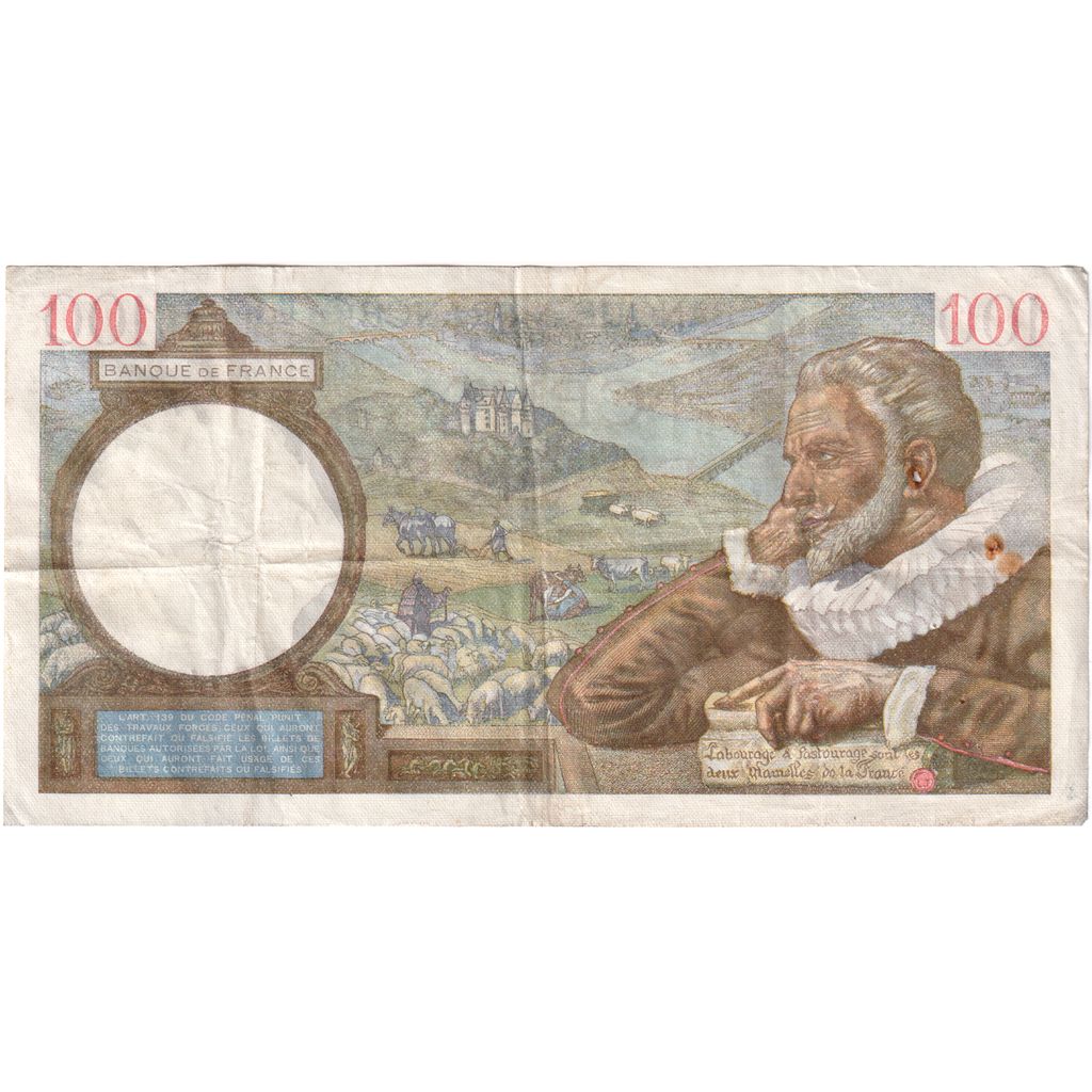 Francia, 100 Francs, Sully, 1940-10-24, U.15473, MB+