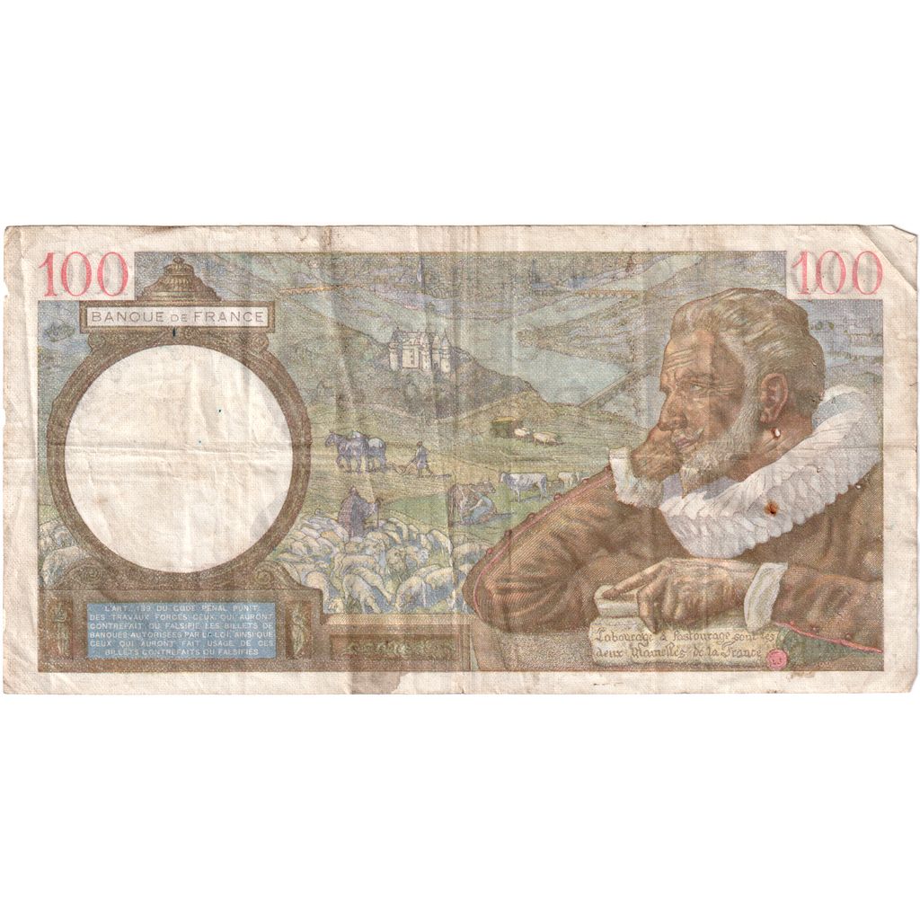 Francia, 100 Francs, Sully, 1941-10-02, K.24623, BC