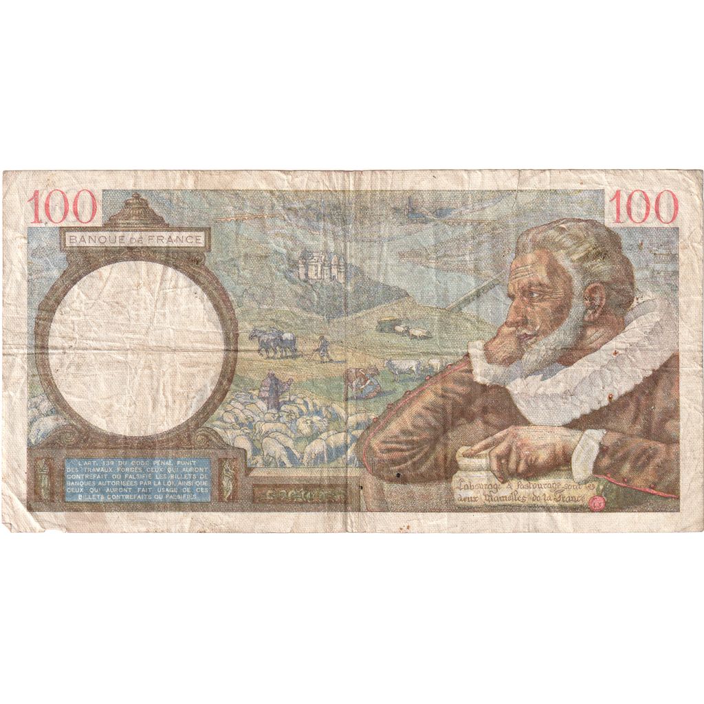 Francia, 100 Francs, Sully, 1940-10-24, F.15811, BC