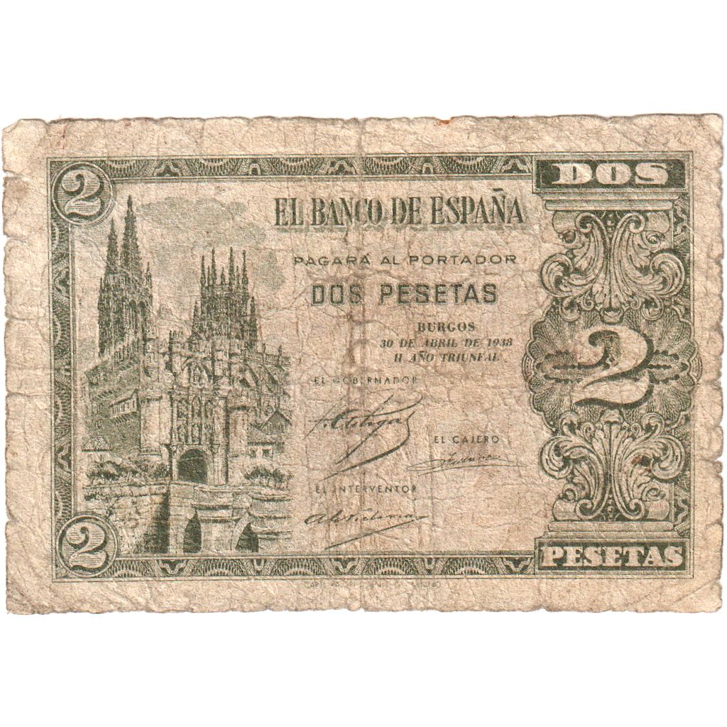 Spagna, 2 Pesetas, MB