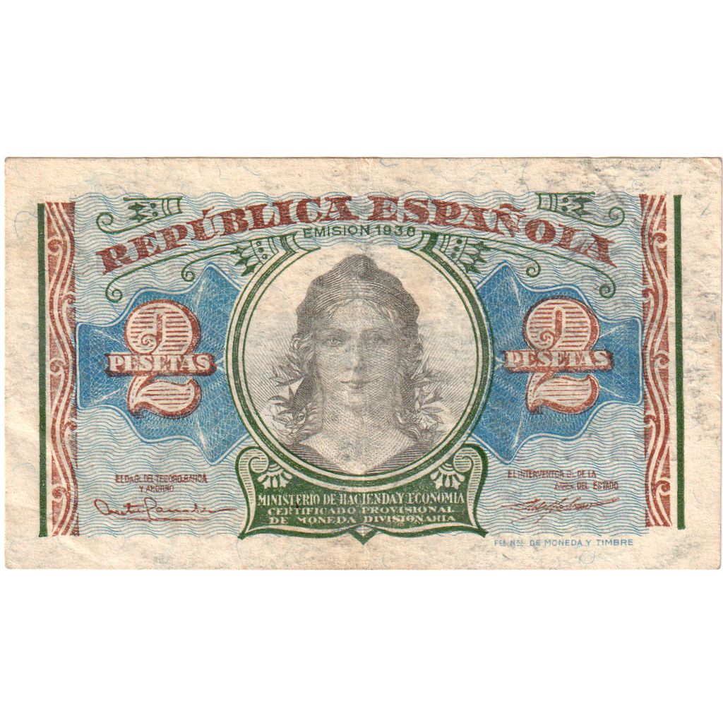 Spagna, 2 Pesetas, MB+