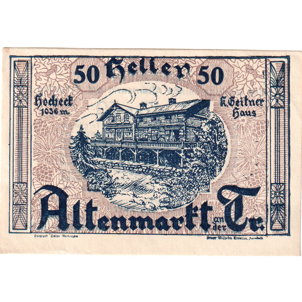 Austria, Altenmarkt a.d. Triesting N.Ö. Markgemeinde, 50 Heller, 1920-12-31