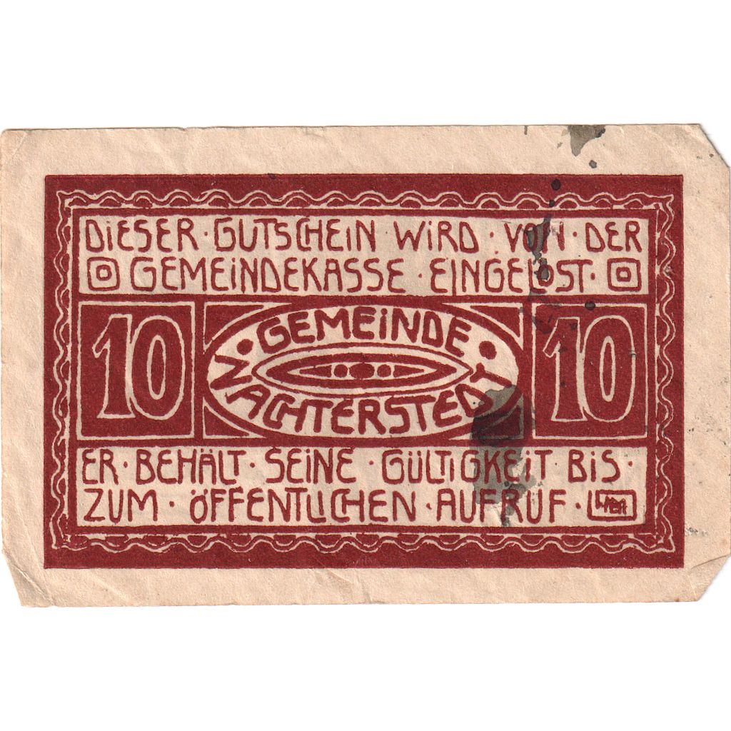 Niemcy, Nachterstedt Gemeinde, 10 Pfennig, EF(40-45)
