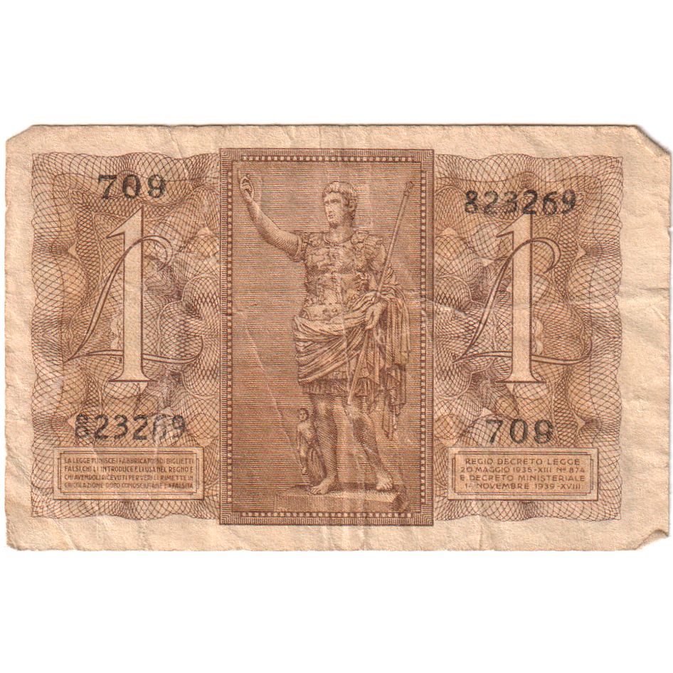 Italien, 1 Lira, 1939-11-14, S+