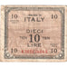 Banknote, Italy, 10 Lire, 1943, Undated (1943), KM:M19b, VF(20-25)