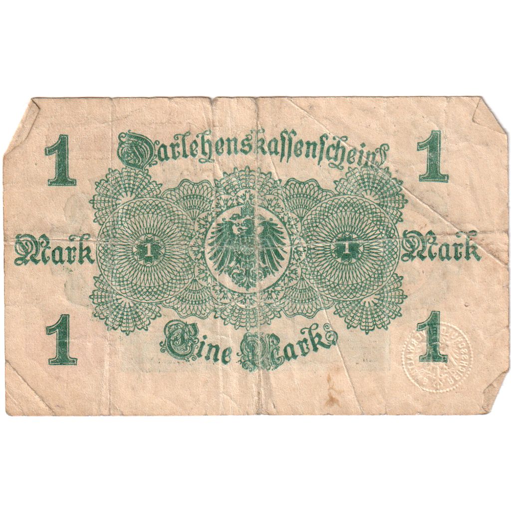 Alemania, 1 Mark, 1914-08-12, BC