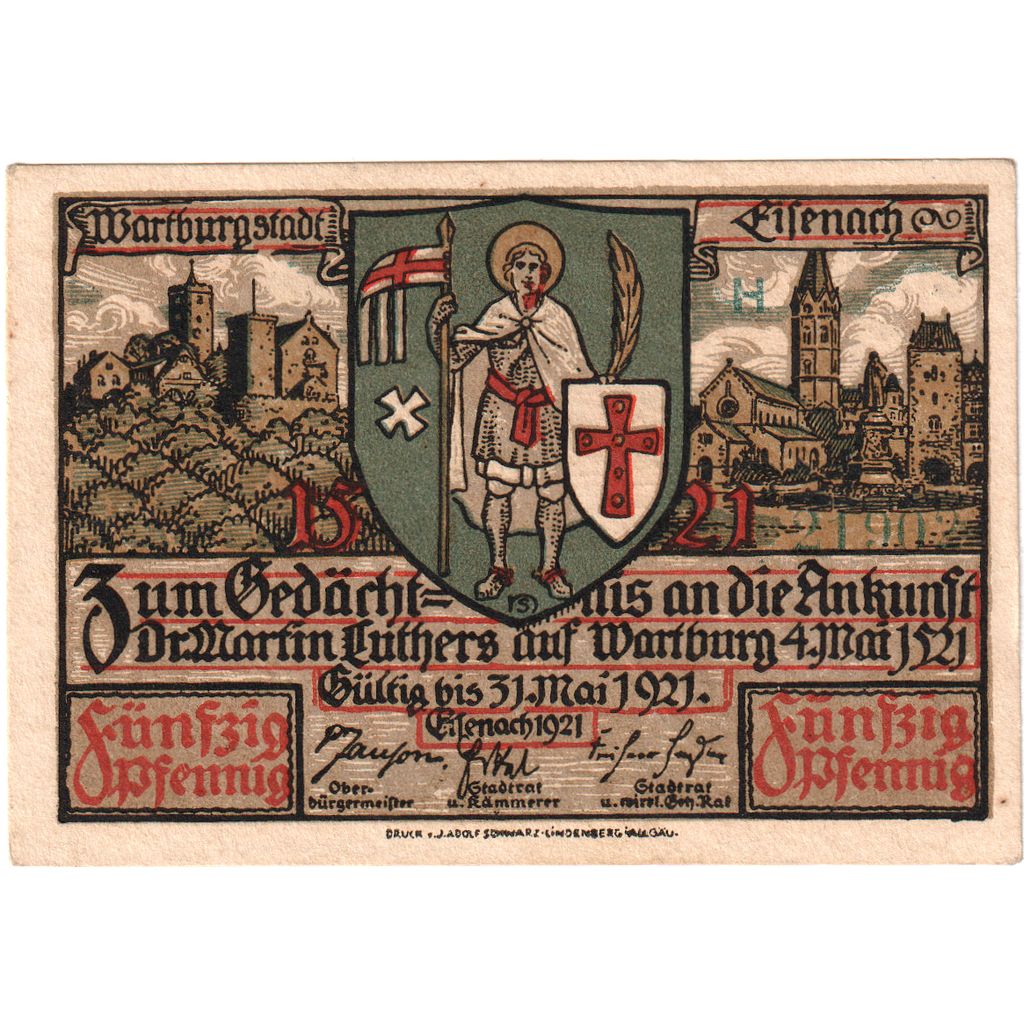 Duitsland, Eisenach, 50 Pfennig, 1921-05-31, SUP