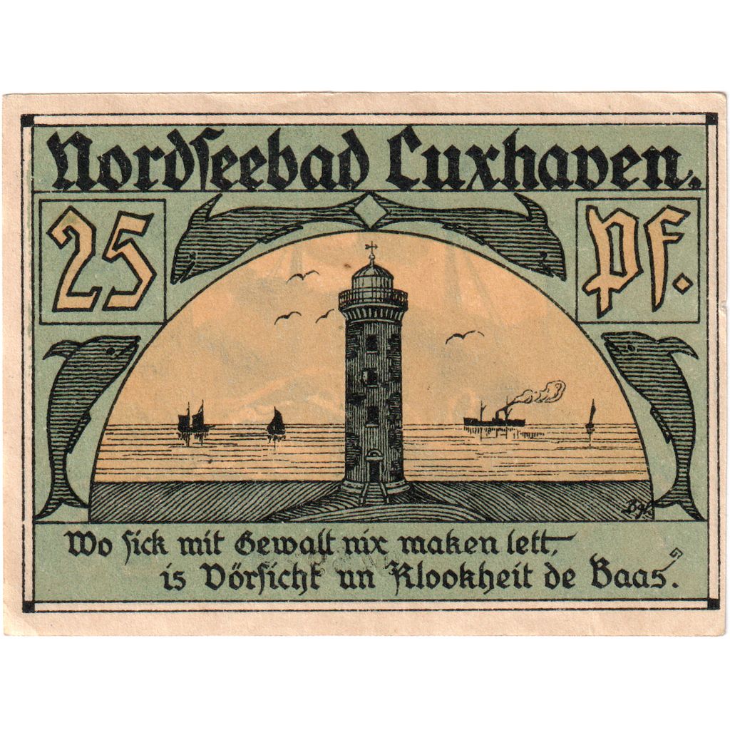 Duitsland, Cuxhaven Stadt, 25 Pfennig, SUP