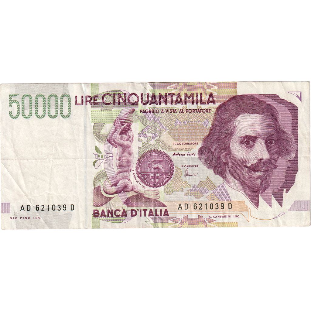 Italy, 50,000 Lire, 1992-05-27, EF(40-45)