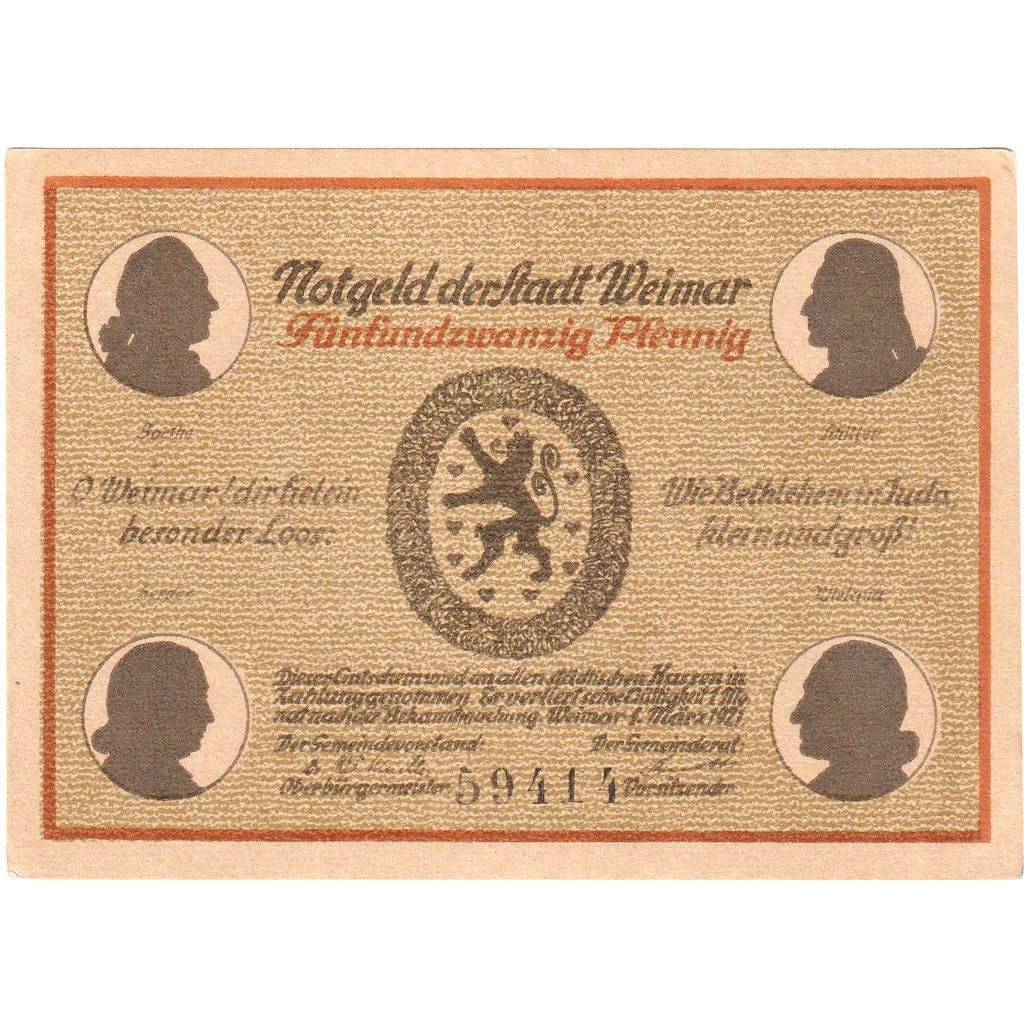 Alemania, Weimar, 25 Pfennig, 1921-03-01, SC