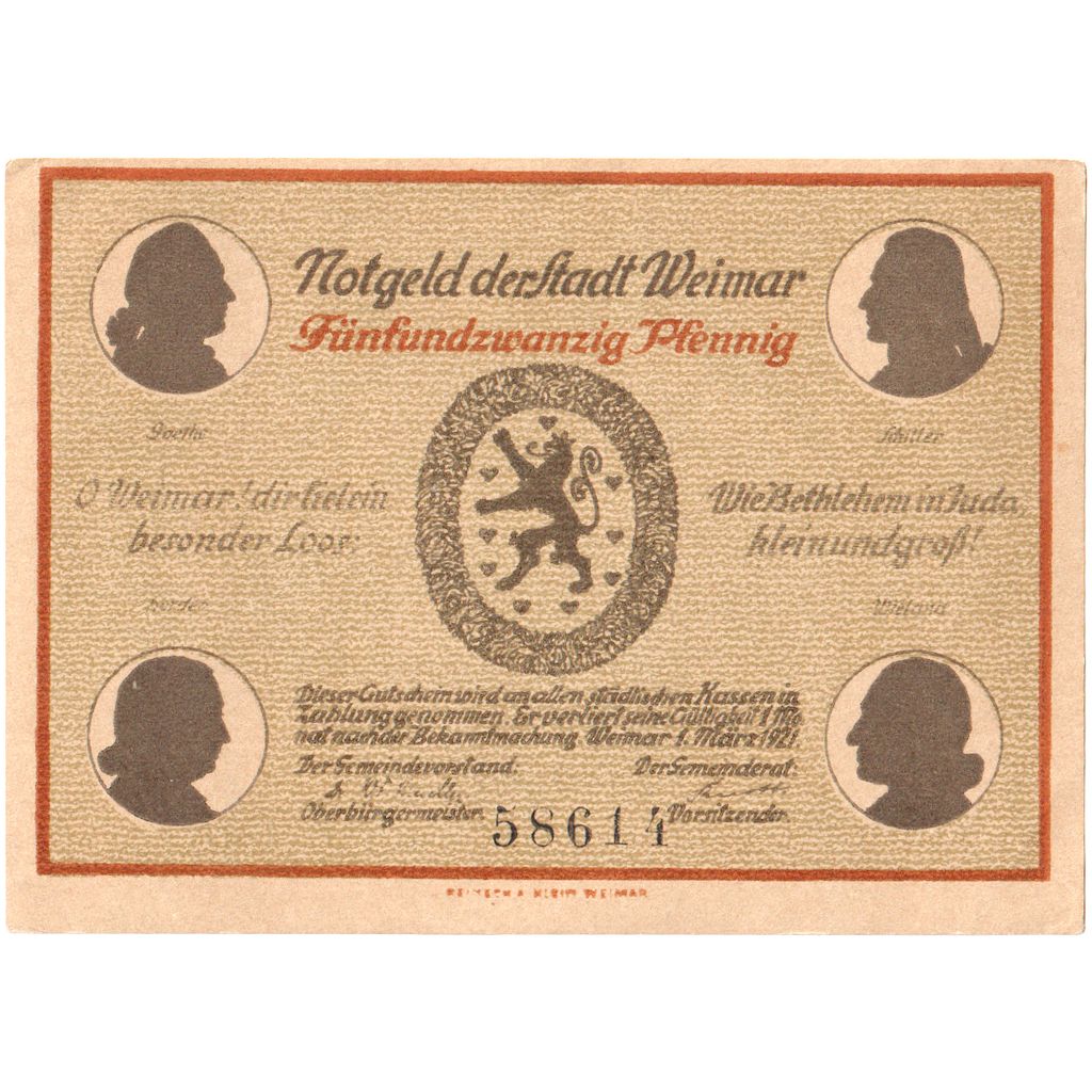 Deutschland, Weimar, 25 Pfennig, 1921-03-01, UNZ-