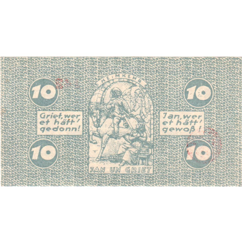 Duitsland, Köln, 10 Pfennig, 1921-07-13, B.44., SUP