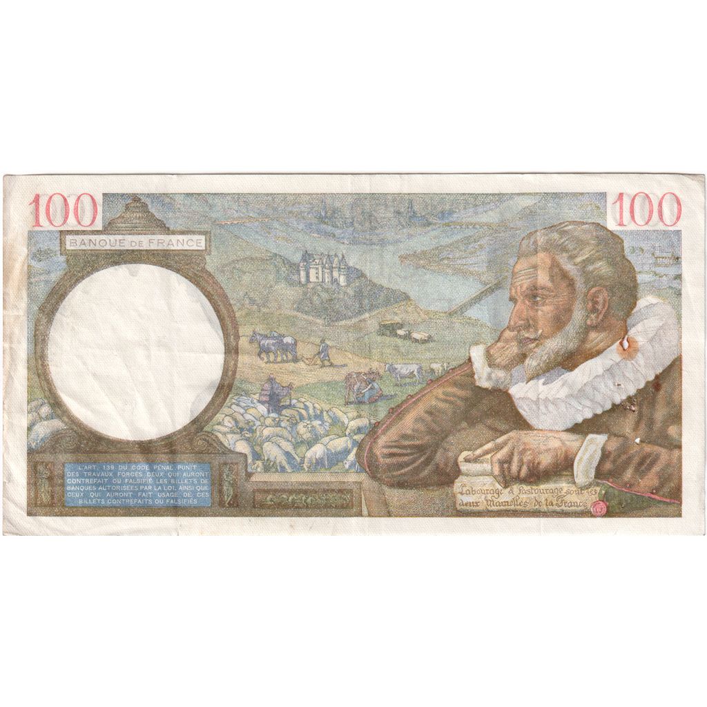 Frankreich, 100 Francs, Sully, 1940-08-01, O.13037, SS