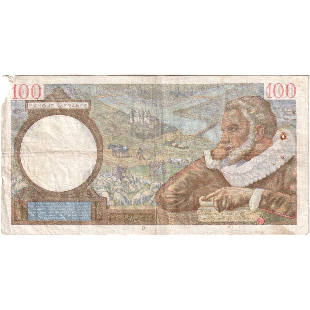 Francia, 100 Francs, Sully, 1942-03-05, R.29126, MB