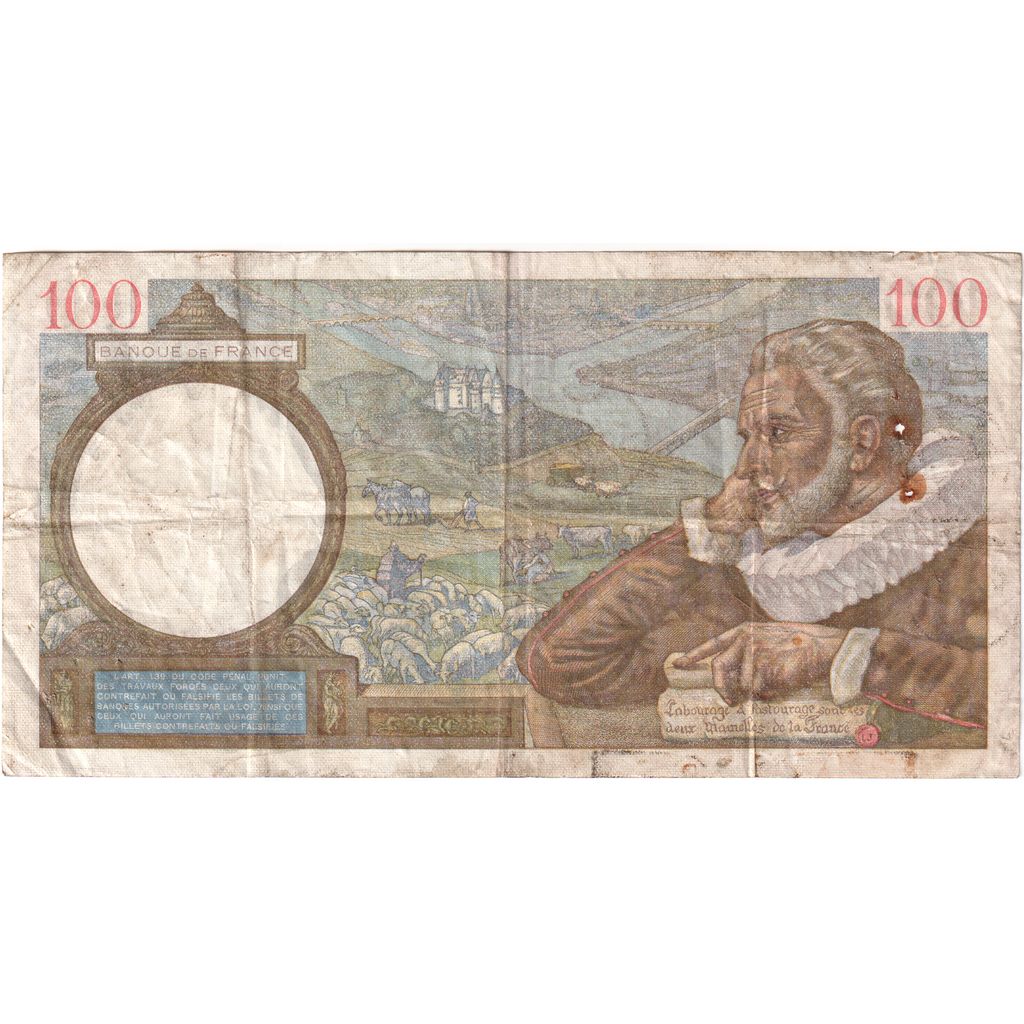 Frankreich, 100 Francs, Sully, 1939-09-14, L.884, S+