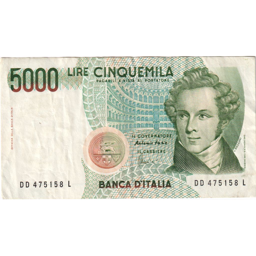 Italie, 5000 Lire, 1985-01-04, TTB