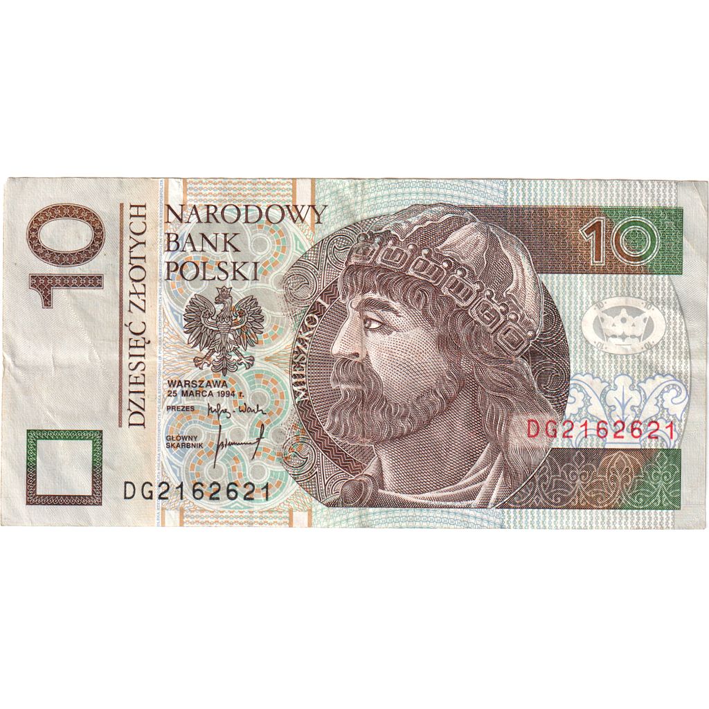 Polónia, 10 Zlotych, 1994-03-25, EF(40-45)
