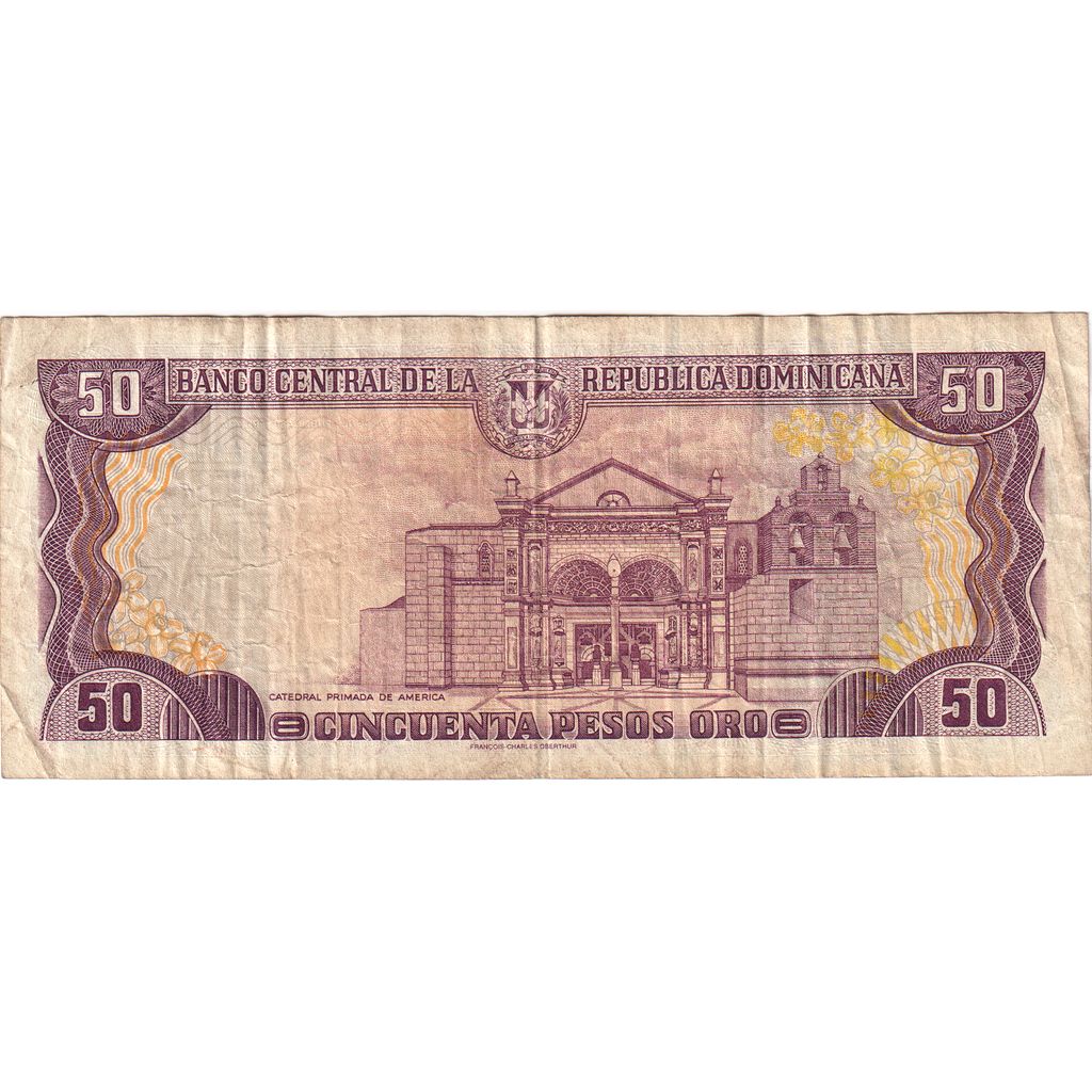 Dominican Republic, 50 Pesos Oro, Undated (1998), VF(20-25)