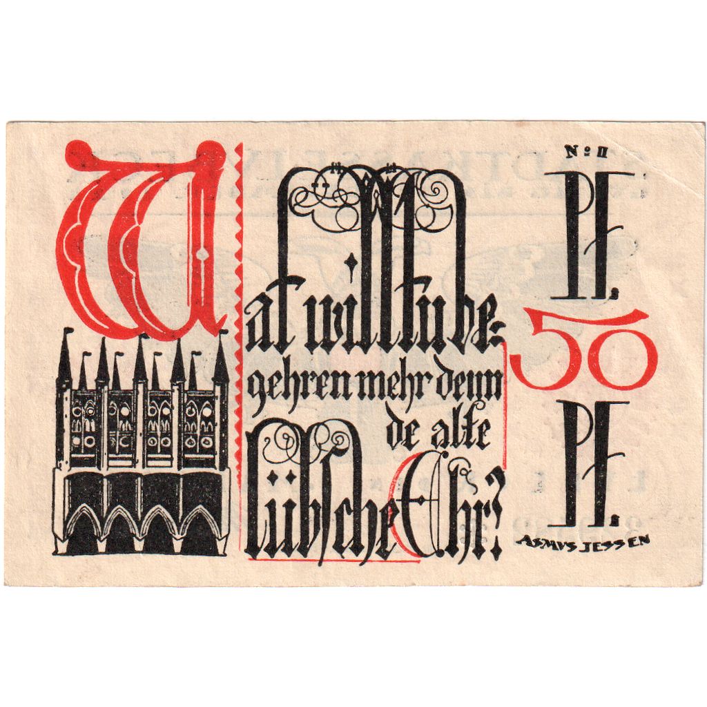Duitsland, Lübeck, 50 Pfennig, 1921-05-01, SUP