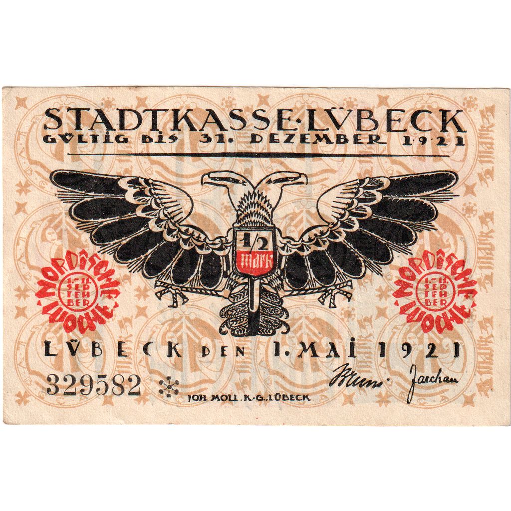 Duitsland, Lübeck, 50 Pfennig, 1921-05-01, SUP