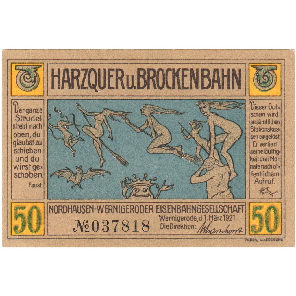 Duitsland, 50 Pfennig, 1920-03-01, Brockenbahn, SPL