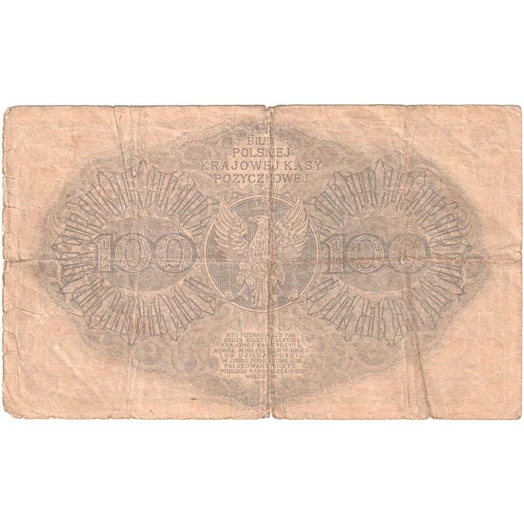Polska, 100 Marek, 1919-02-15, VF(30-35)