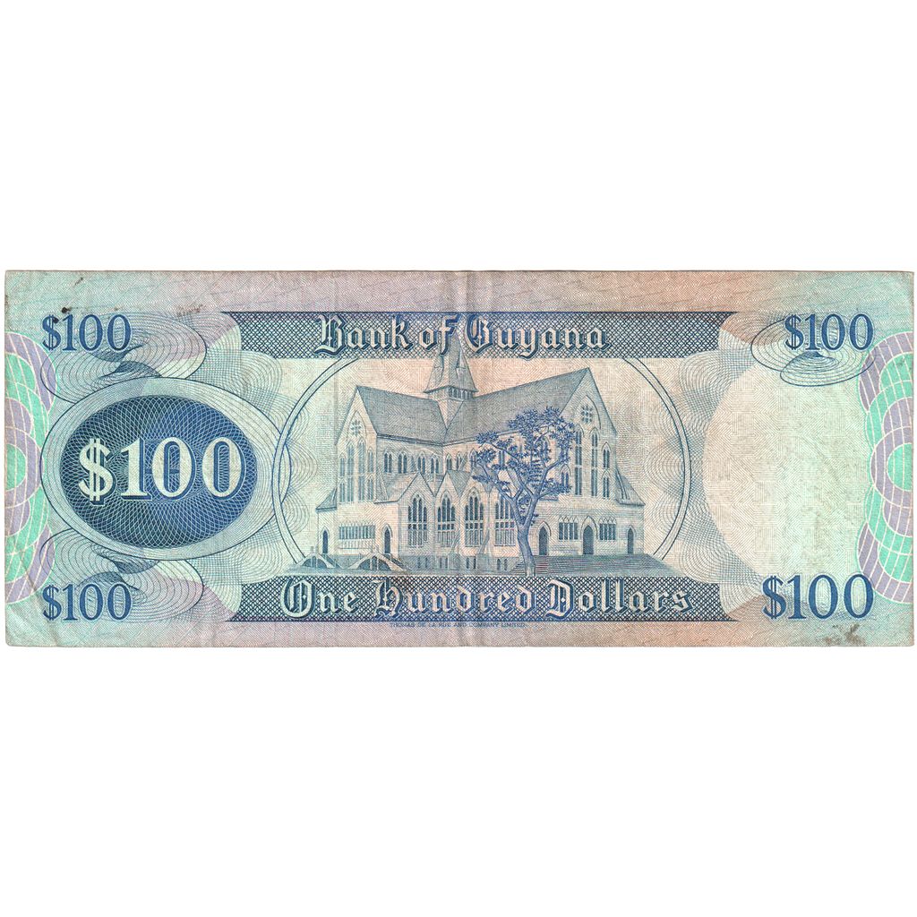 Guyana, 100 Dollars, EF(40-45)