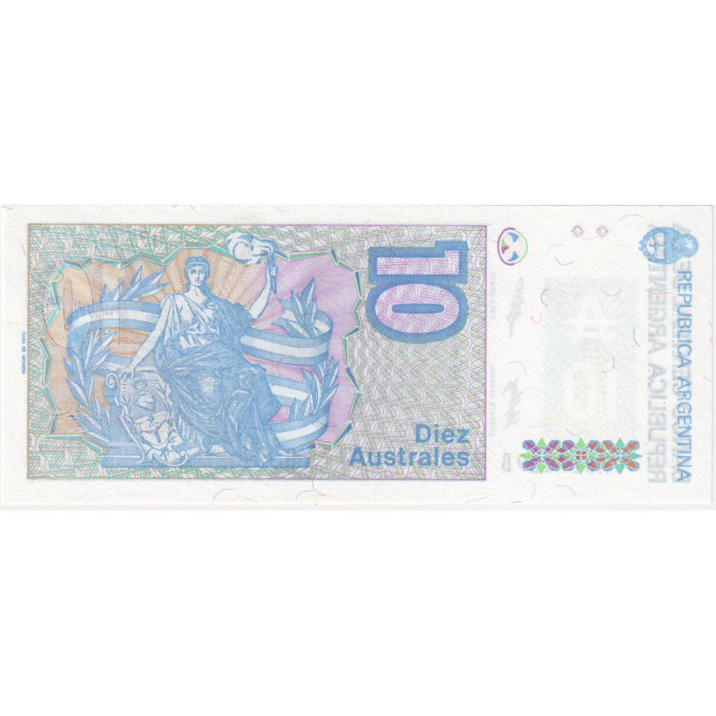 Argentinien, 10 Australes, UNZ