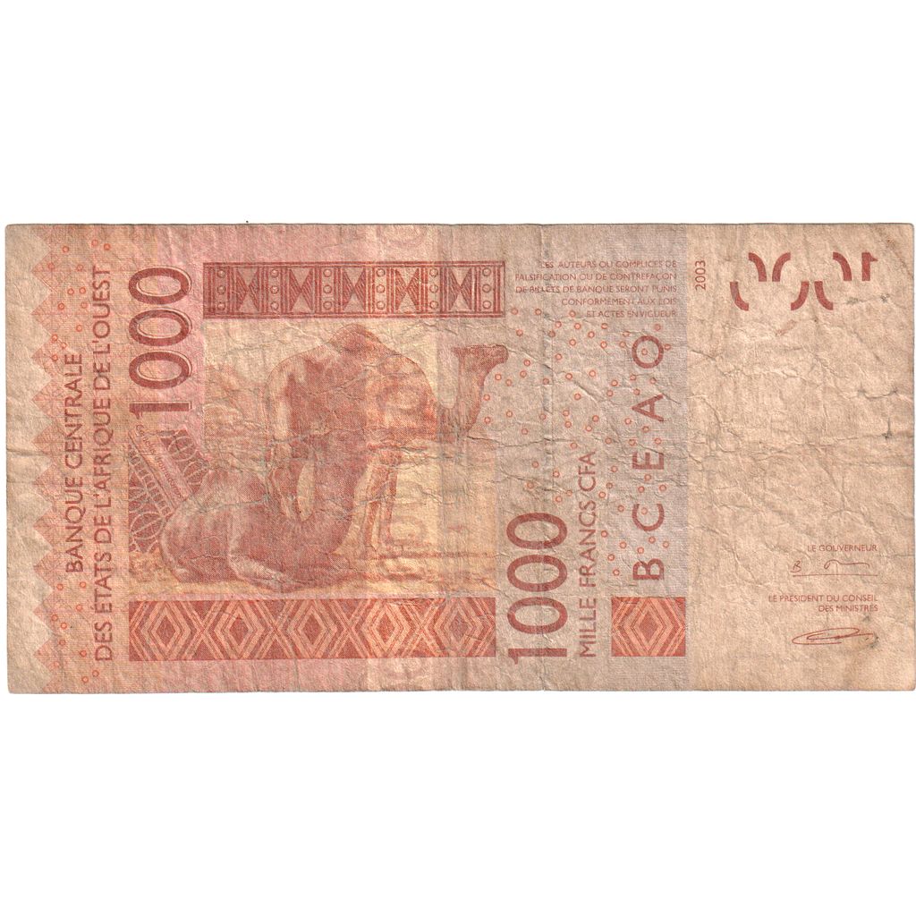 Communauté économique des États de l'Afrique de l'Ouest, 1000 Francs, TB