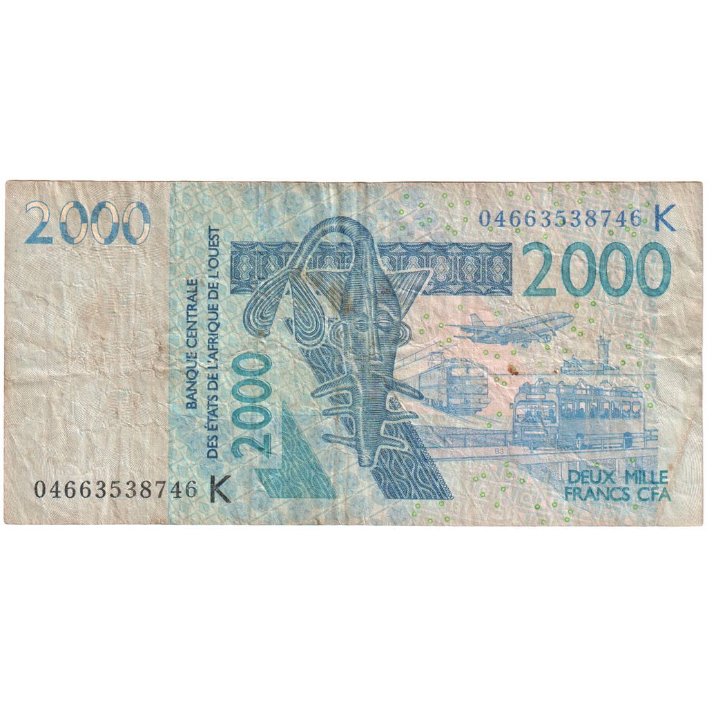 West African States, 2000 Francs, S+