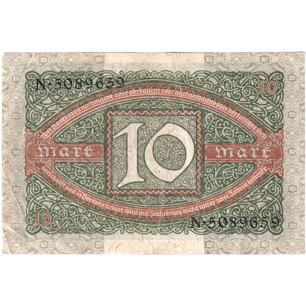 Deutschland, 10 Mark, 1920-02-06, SS