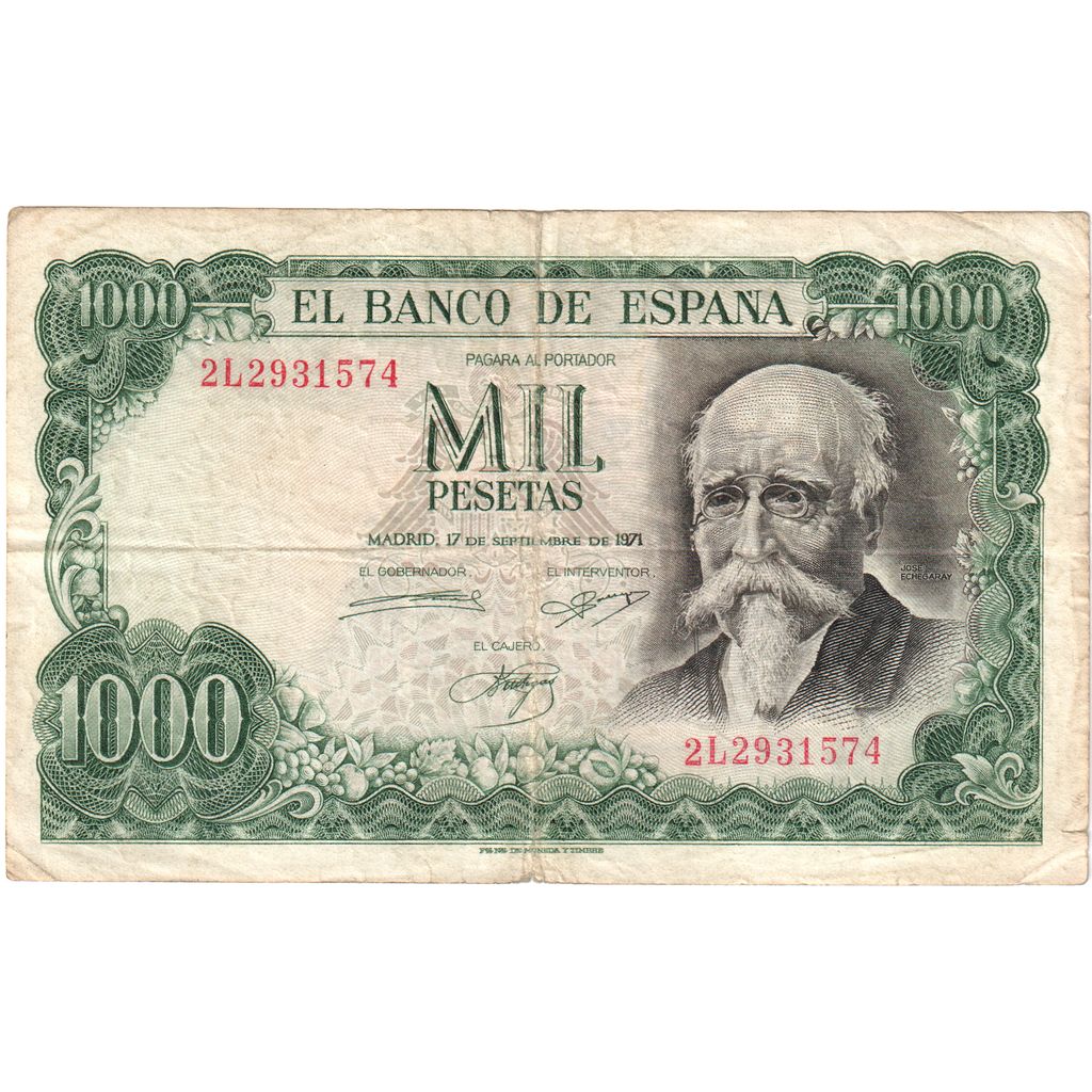 Hiszpania, 1000 Pesetas, 1971-09-17, VF(30-35)