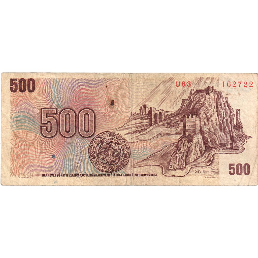 Checoslováquia, 500 Korun, VF(30-35)
